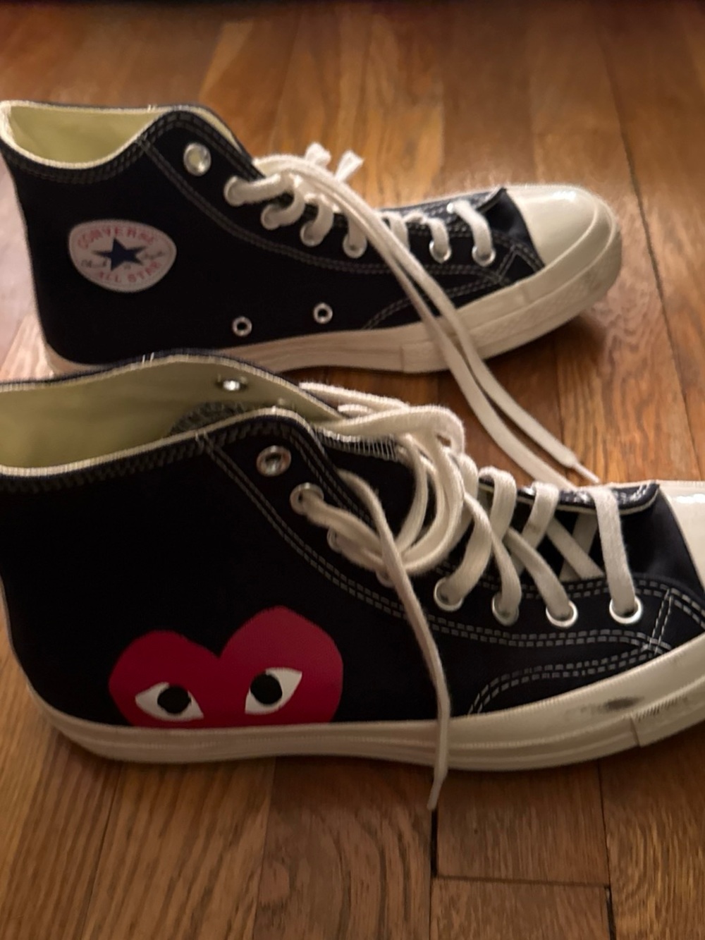 Commes des Garcons PLAY Converse Black High-Top Sneakers